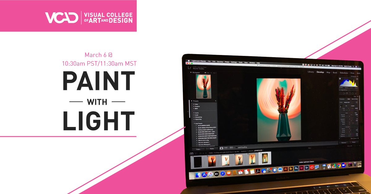 Discover “Painting with Light” at VCAD’s Virtual Graphic Design Workshop